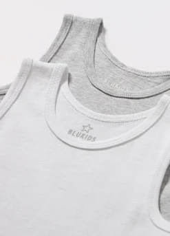 Blukids Pack 2 canotte in puro cotone bambino-Bambino Multipack | Intimo