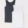 Blukids Pack 2 canotte intime in puro cotone ragazzo- Multipack | Intimo