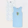 Blukids Pack 2 canotte intime Super Mario in puro cotone bambino-Bambino Multipack | Intimo
