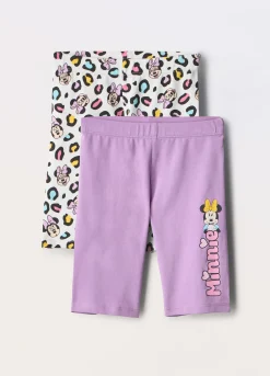 Blukids Pack 2 leggings corti in jersey di cotone bambina- Leggings | Multipack
