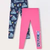 Blukids Pack 2 leggings in cotone stretch bambina- Leggings