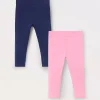 Blukids Pack 2 leggings in cotone stretch bambina- Multipack | Leggings