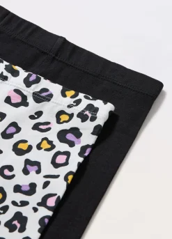 Blukids Pack 2 leggings in jersey di cotone stretch bambina- Multipack | Leggings