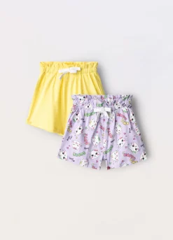 Blukids Pack 2 shorts in jersey di puro cotone bambina- Pantaloni | Multipack