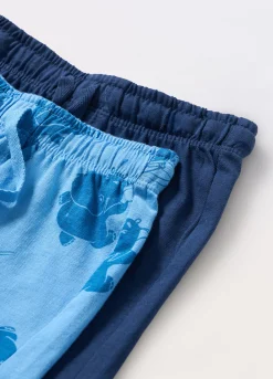Blukids Pack 2 shorts in jersey di puro cotone neonato- Pantaloni