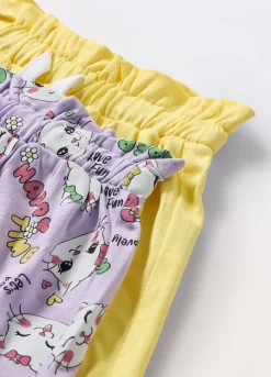 Blukids Pack 2 shorts in jersey di puro cotone bambina- Pantaloni | Multipack