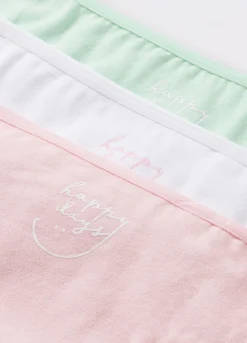 Blukids Pack 3 slip in cotone stretch ragazza- Multipack | Intimo