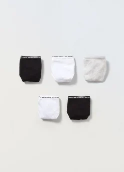 Blukids Pack 5 slip in jersey di puro cotone ragazza- Multipack | Intimo