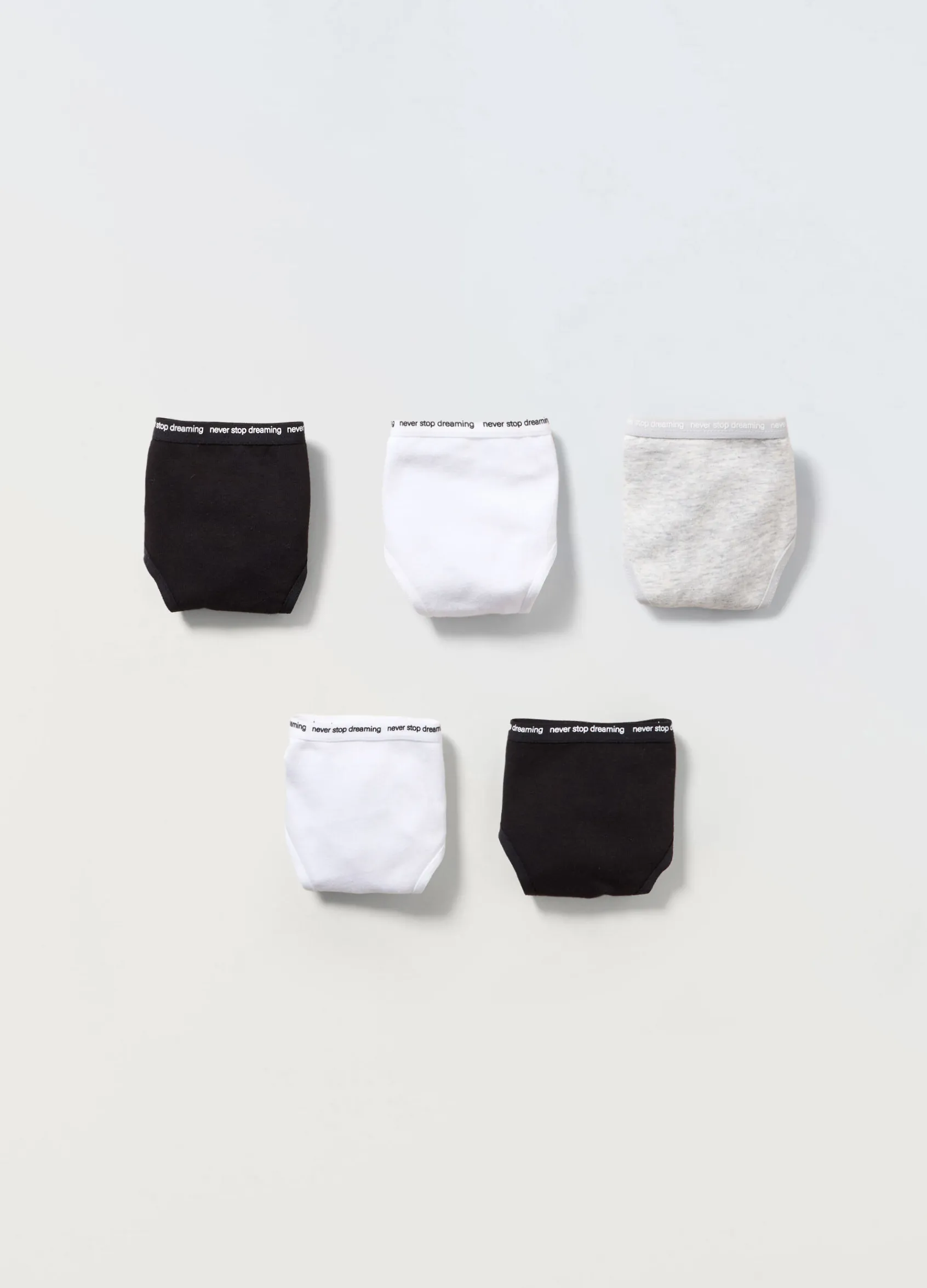 Blukids Pack 5 slip in jersey di puro cotone ragazza- Multipack | Intimo