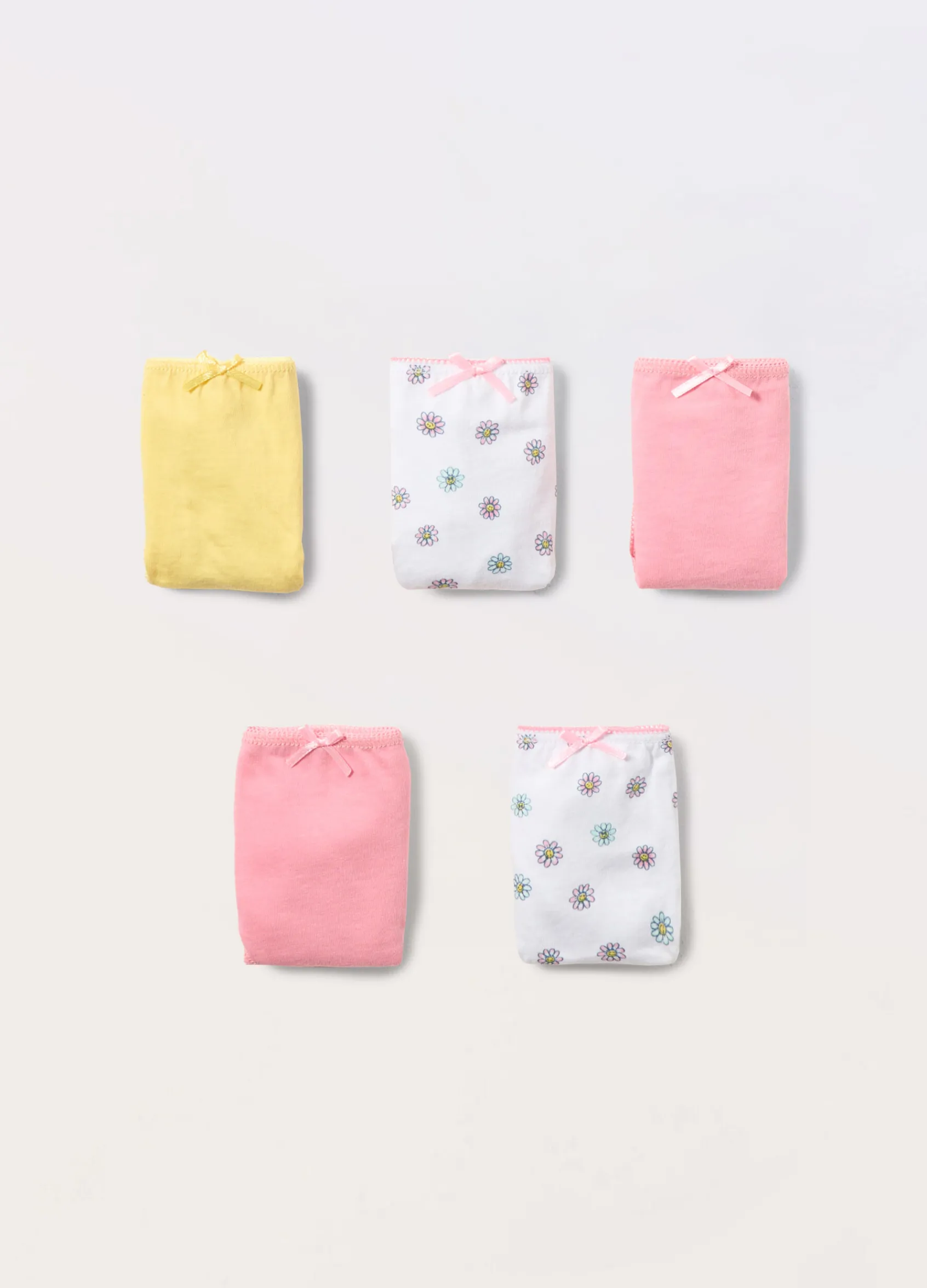 Blukids Pack 5 slip in jersey di puro cotone bambina- Multipack | Intimo