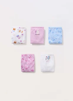 Blukids Pack 5 slip in puro cotone ragazza- Multipack | Intimo