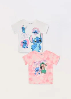 Blukids Pack 2 top in jersey stretch bambina- T-shirt | Multipack