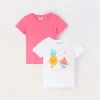 Blukids Pack 2 t-shirt in jersey di puro cotone neonata- T-shirt