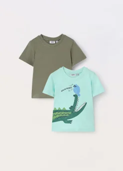Blukids Pack 2 t-shirt in jersey di puro cotone neonato- T-shirt
