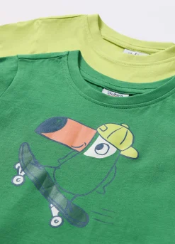 Blukids Pack 2 t-shirt in jersey di puro cotone neonato- T-shirt