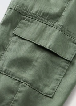 Blukids Pantaloni cago in pura lyocell bambina- Pantaloni