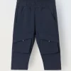 Blukids Pantaloni cargo in puro cotone neonato- Pantaloni