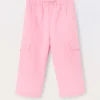 Blukids Pantaloni cargo in puro cotone neonata- Pantaloni