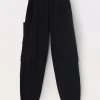 Blukids Pantaloni cargo in puro cotone ragazza- Pantaloni