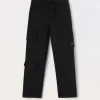 Blukids Pantaloni cargo in twill di cotone stretch ragazzo- Pantaloni