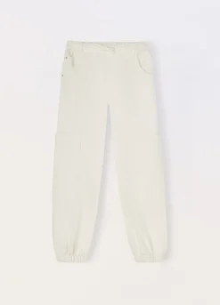 Blukids Pantaloni cargo in twill di puro cotone ragazza- Pantaloni
