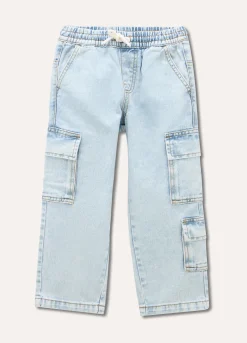 Blukids Pantaloni cargo wide leg bambino-Bambino Pantaloni