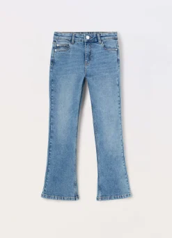 Blukids Pantaloni flare fit in denim di cotone stretch ragazza- Jeans