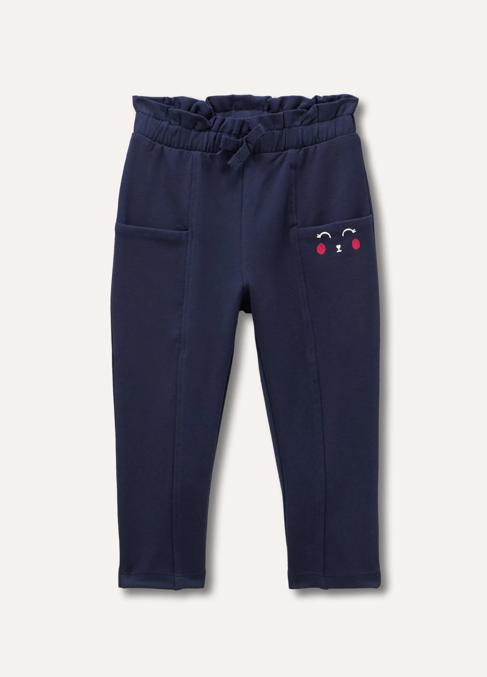 Blukids Pantaloni in cotone stretch neonata- Pantaloni