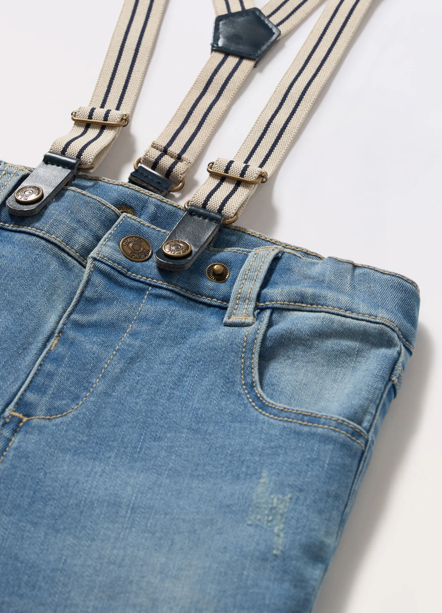 Blukids Pantaloni in denim misto cotone neonato- Pantaloni