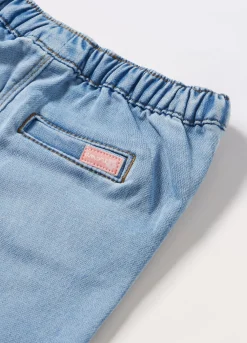 Blukids Pantaloni in french terry denim neonata- Pantaloni