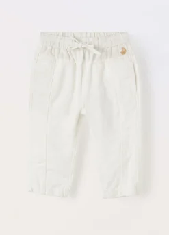 Blukids Pantaloni in misto lino neonato- Pantaloni