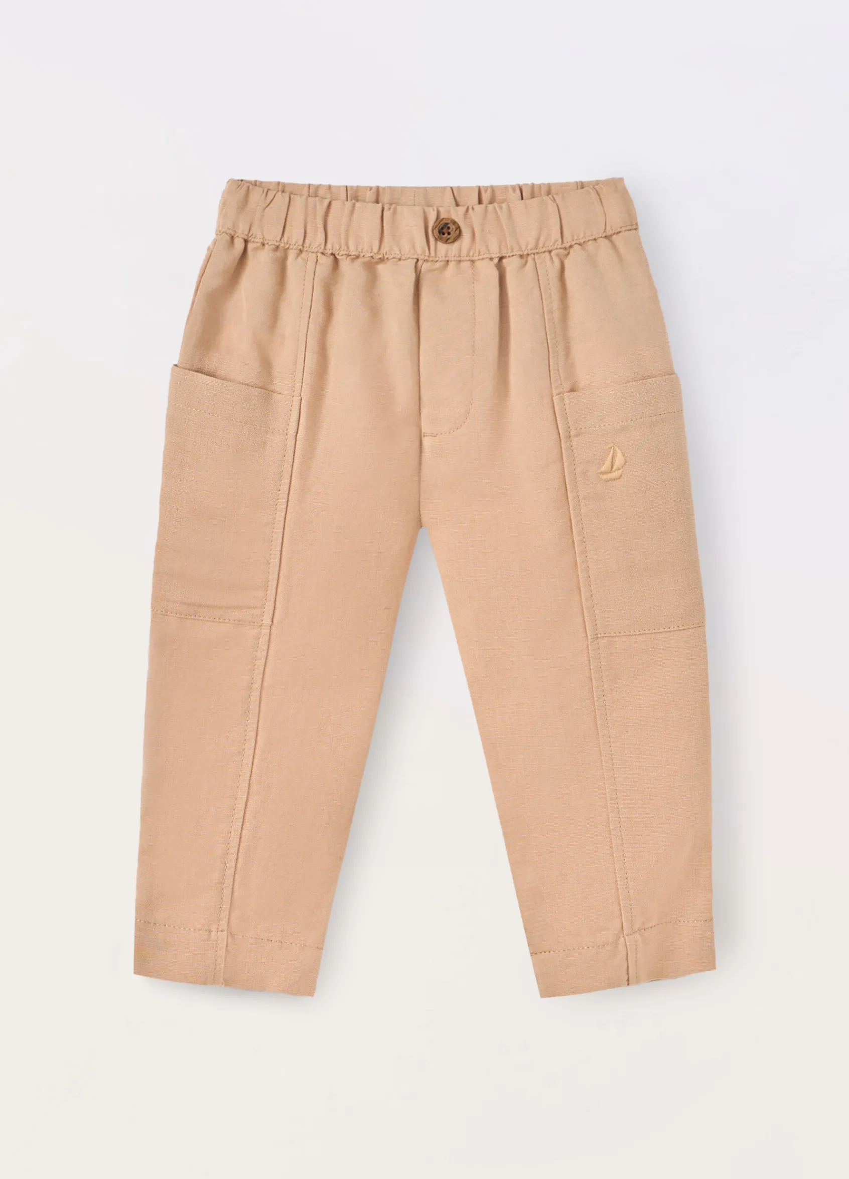 Blukids Pantaloni in misto lino neonato- Pantaloni