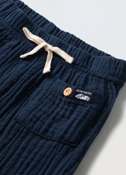 Blukids Pantaloni in puro cotone neonato- Pantaloni