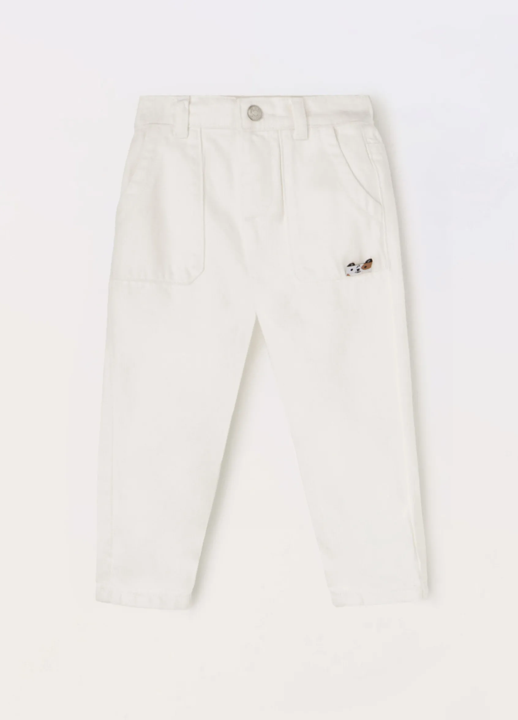 Blukids Pantaloni in twill di puro cotone neonato- Pantaloni