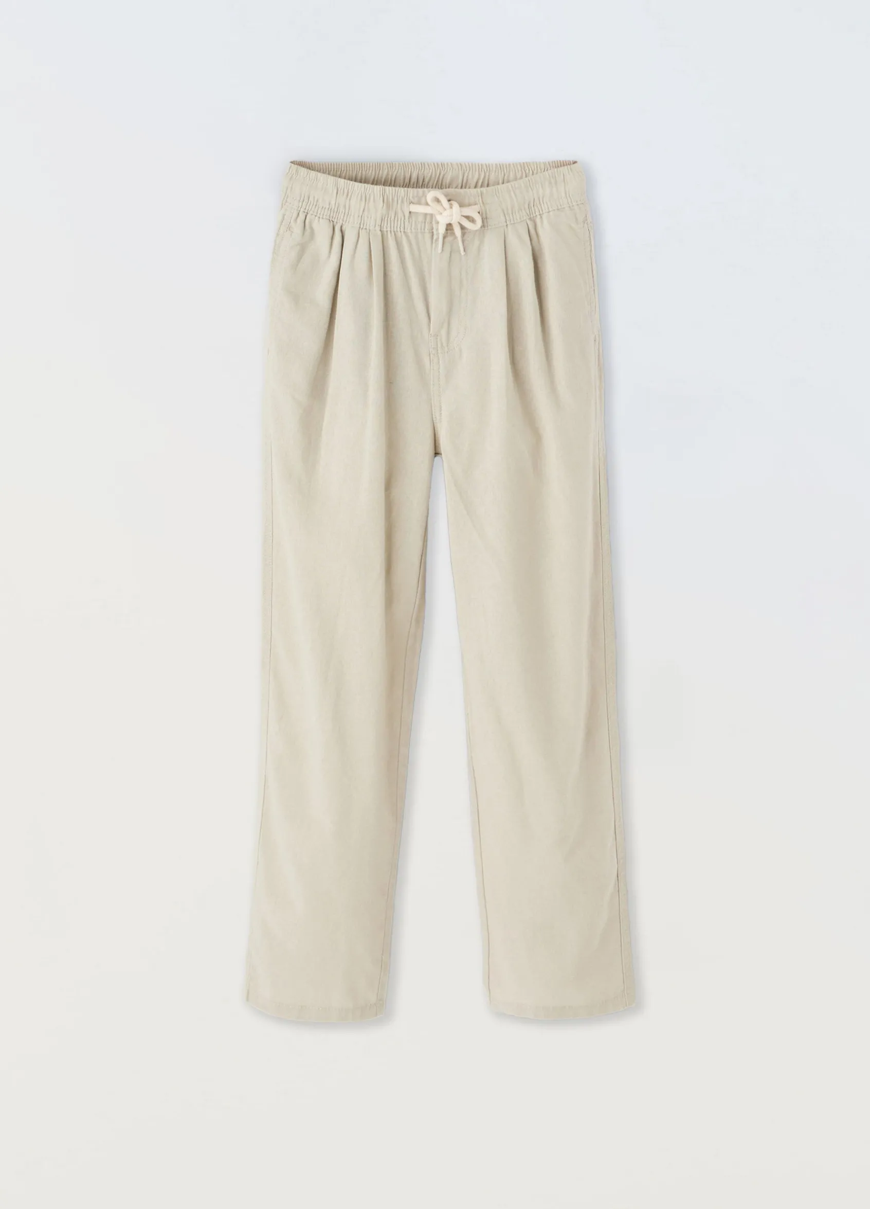 Blukids Pantaloni lunghi in misto lino ragazzo- Pantaloni