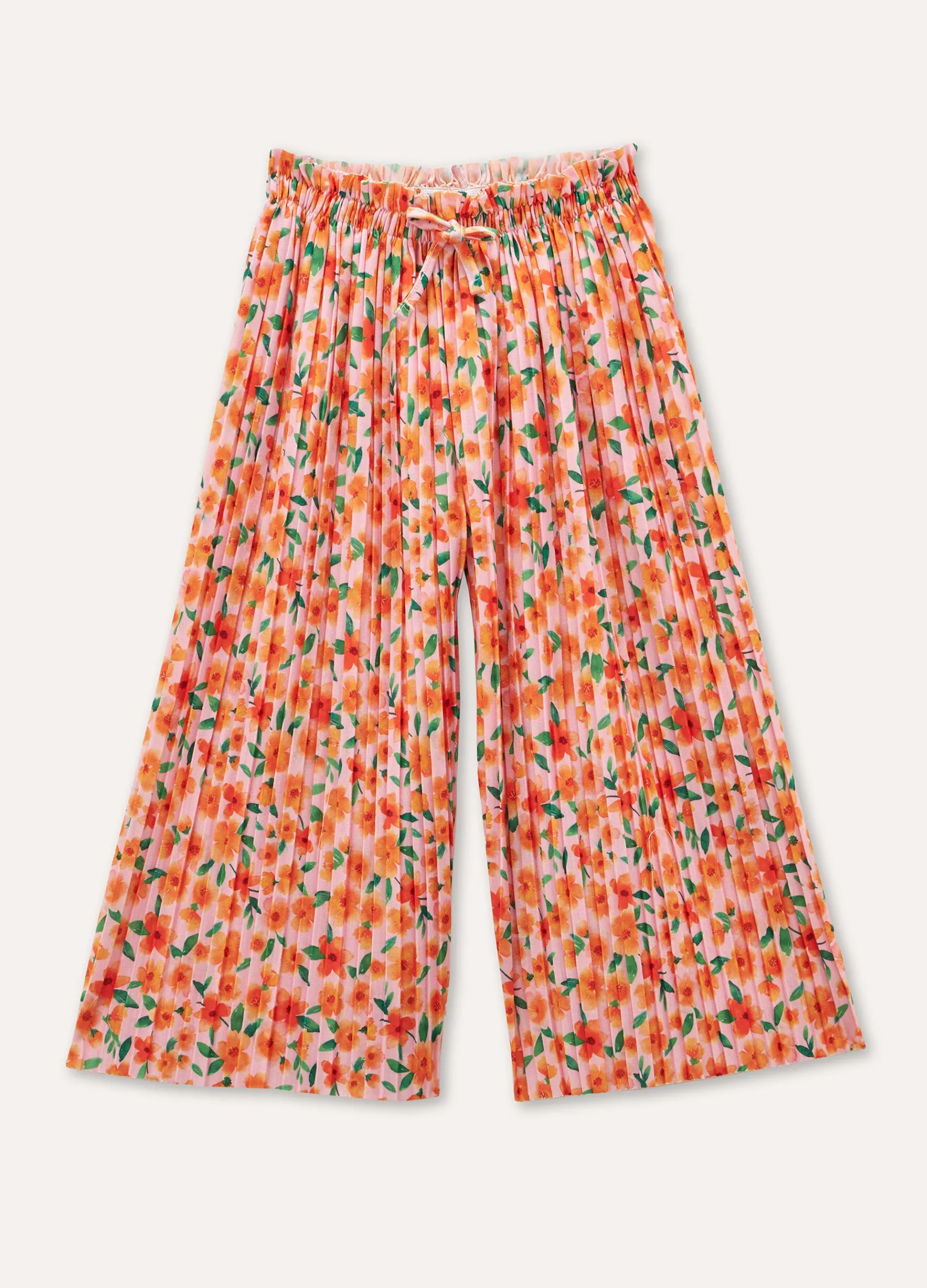 Blukids Pantaloni palazzo plissettati bambina- Pantaloni