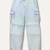 Blukids Pantaloni parachute in denim di puro cotone ragazzo- Jeans