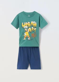 Blukids Pigiama corto in puro cotone bambino-Bambino Pigiami