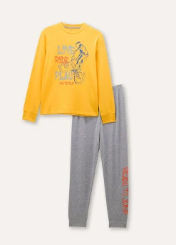 Blukids Pigiama lungo in cotone ragazzo- Pigiami