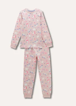 Blukids Pigiama lungo in puro cotone bambina- Pigiami