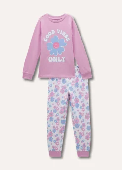 Blukids Pigiama lungo in puro cotone bambina- Pigiami