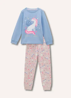Blukids Pigiama lungo in puro cotone bambina- Pigiami