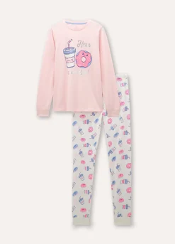 Blukids Pigiama lungo in puro cotone ragazza- Pigiami