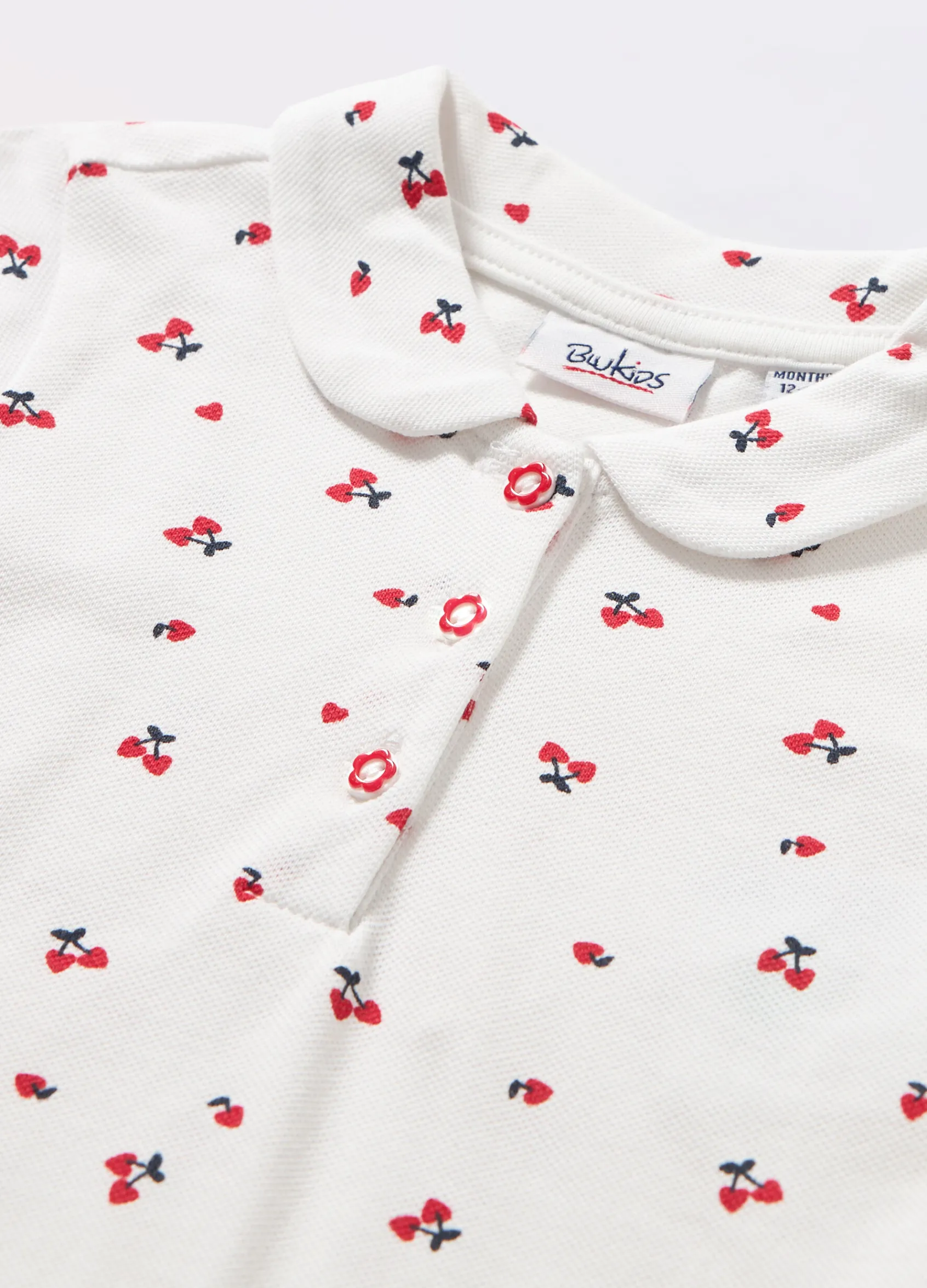 Blukids Polo in cotone piquet stretch neonata- T-shirt