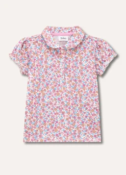 Blukids Polo in piqué di puro cotone neonata- T-shirt