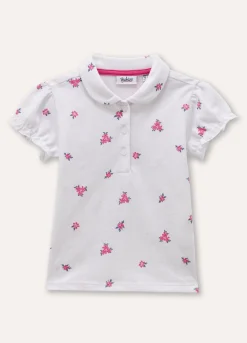 Blukids Polo in piqué di puro cotone neonata- T-shirt