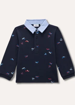 Blukids Polo in piqué di puro cotone neonato- T-shirt
