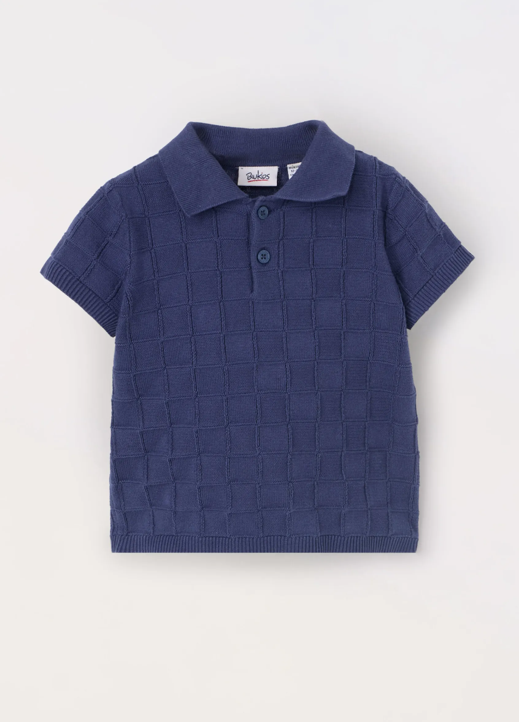 Blukids Polo tricot in puro cotone neonato- T-shirt