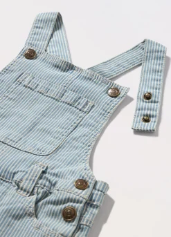 Blukids Salopette in cotone stretch a righe neonato- Completini