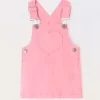 Blukids Salopette in denim di cotone stretch neonata- Vestitini
